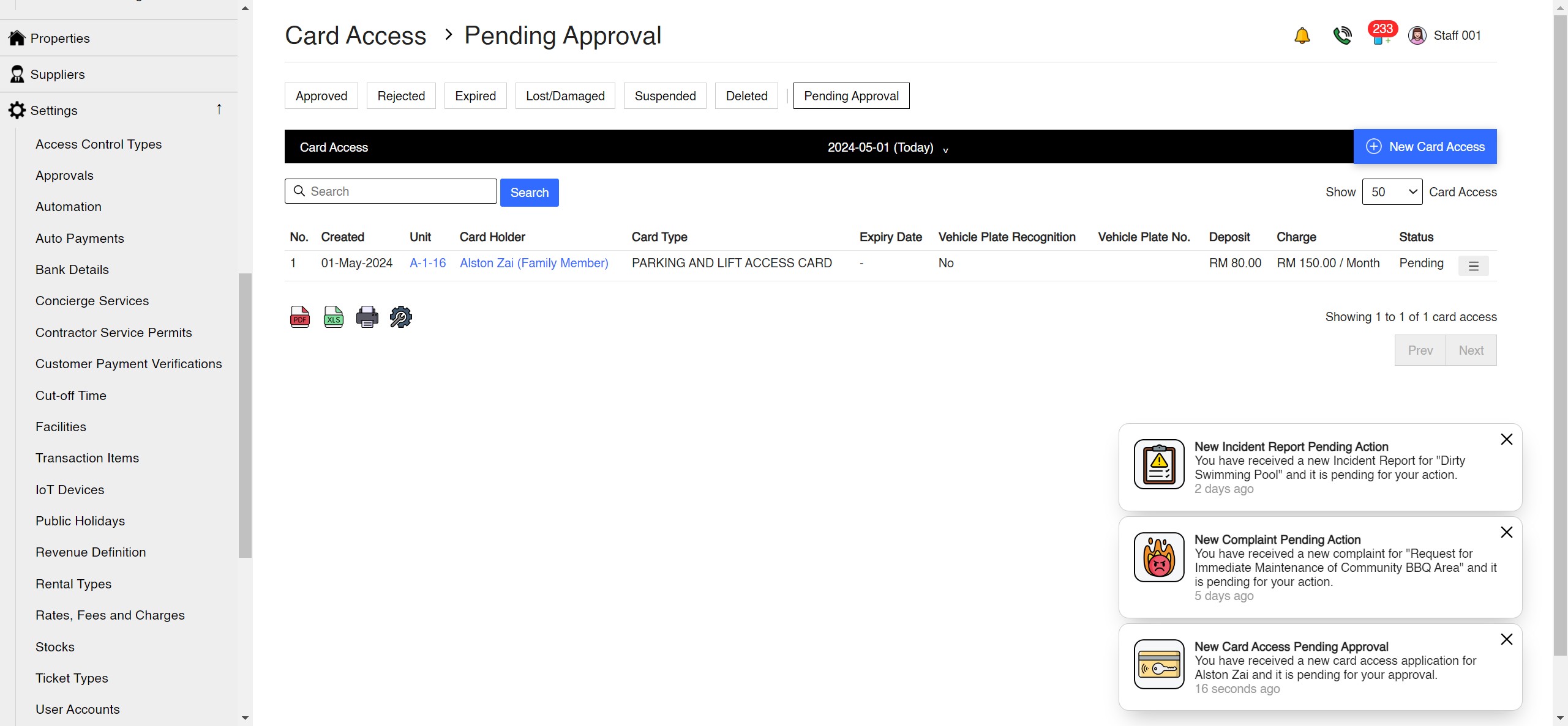 Emergency SOS Requests App Screenshot