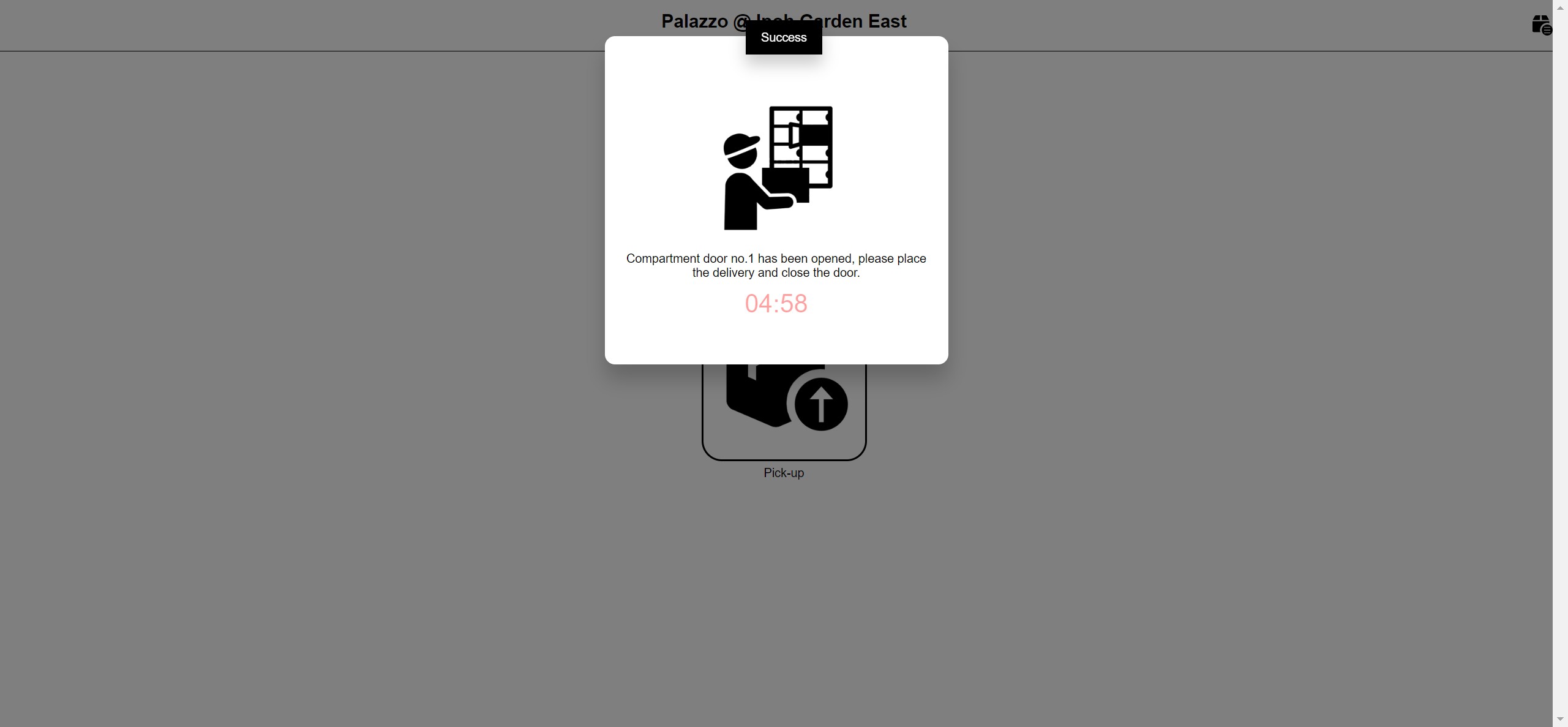 Smart Delivery Lockers App Screenshot