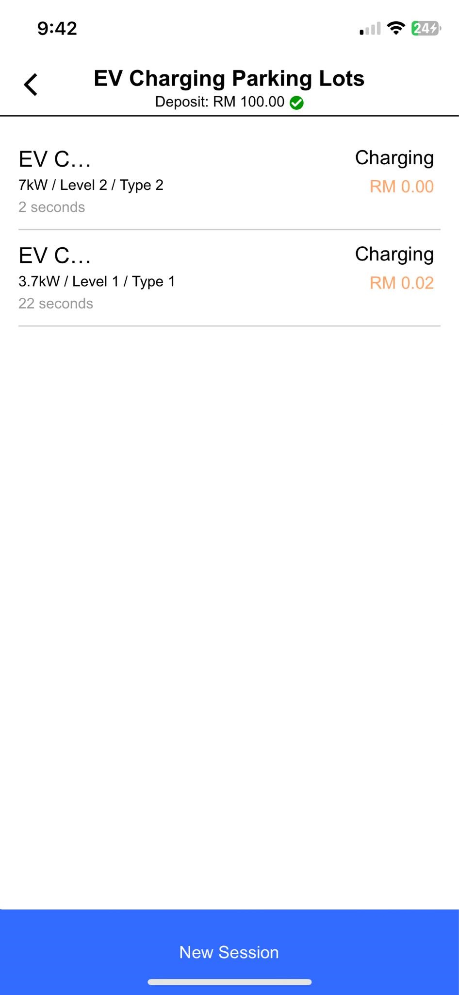 EV Charging Parking Locks