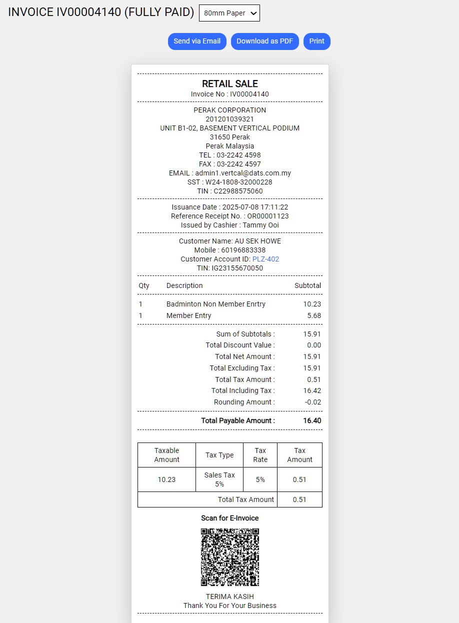 Invoicing App Screenshot