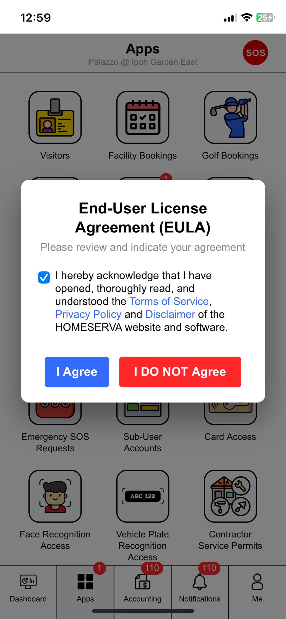 Main User Accounts App Screenshot