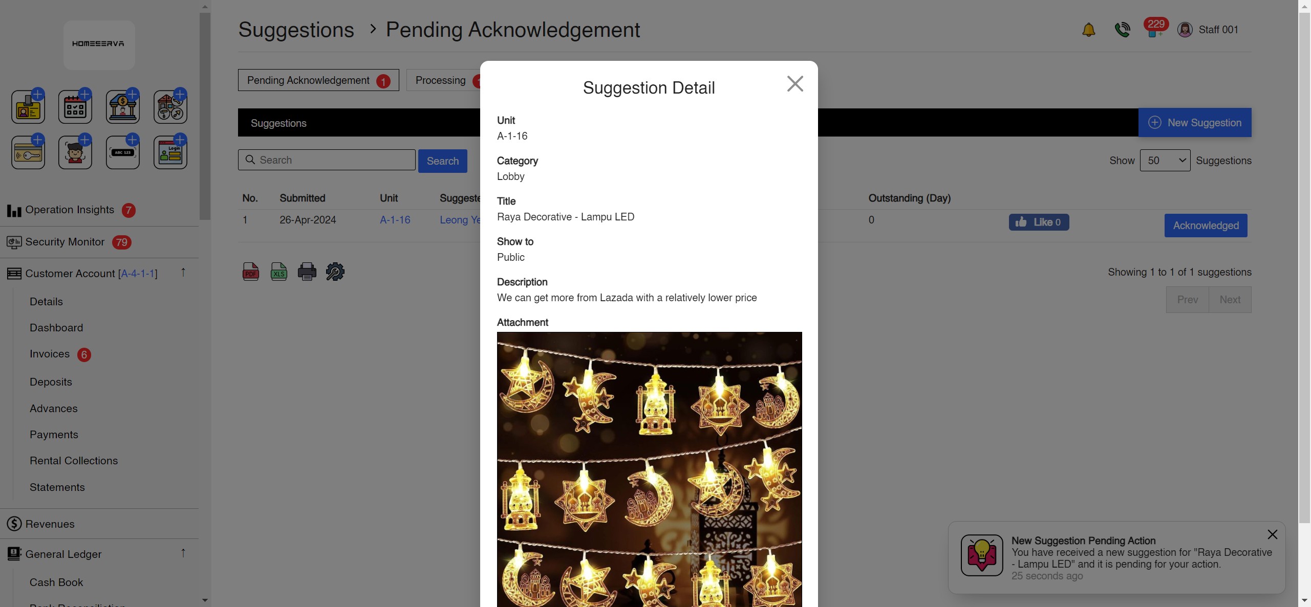 Suggestions App Screenshot
