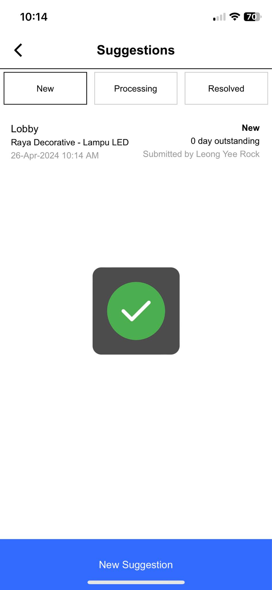 Suggestions App - Easily View Suggestions Content and Attachments