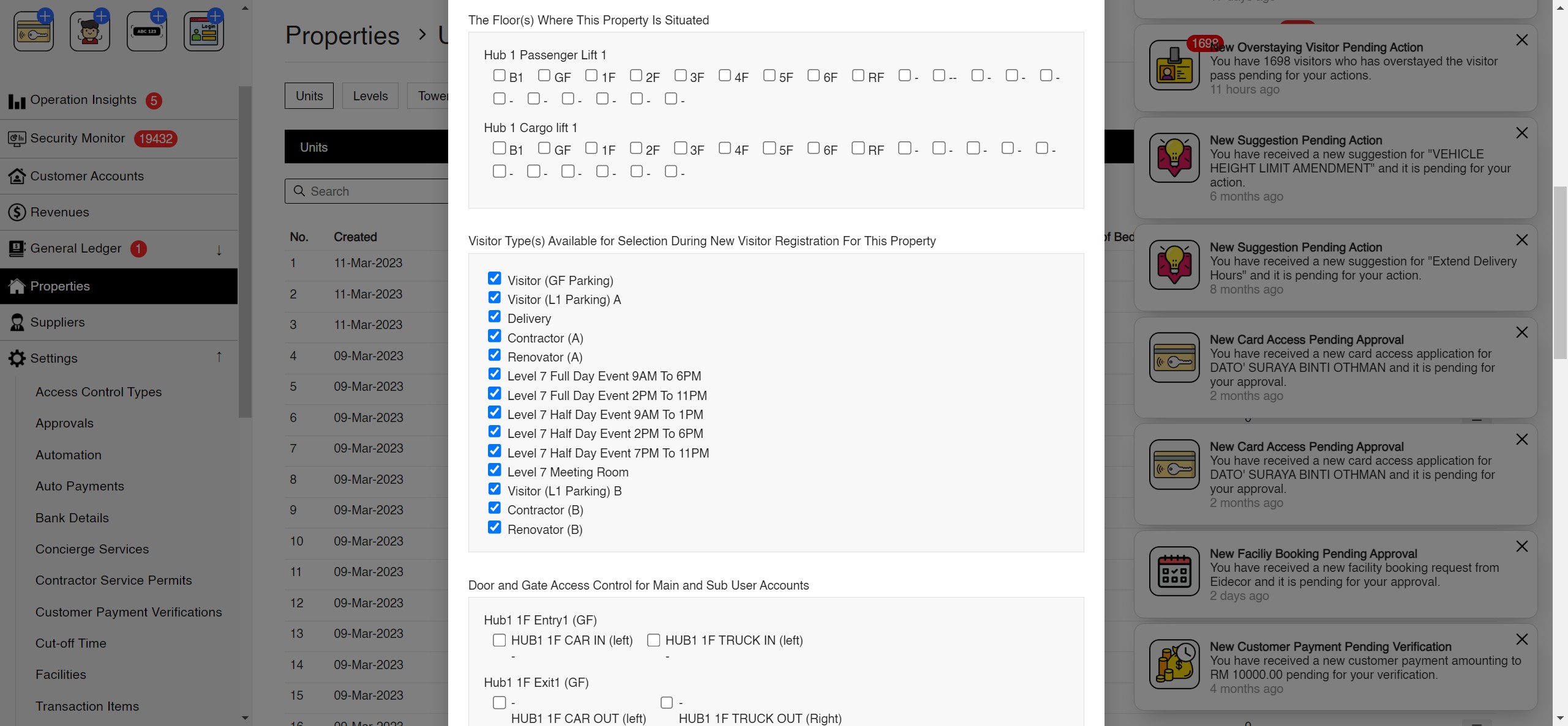 Facility Bookings App Screenshot